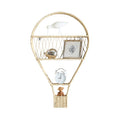 Nordic Style Woven Wall-Mounted Storage Shelf, Hot Air Balloon Shape Decorative Organizer Rack, Home Storage Basket