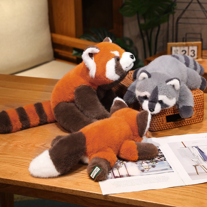 New Simulation Raccoon Plush Toy Animal Doll Small Raccoon Stuffed Animal Pillow Birthday Gift Wholesale