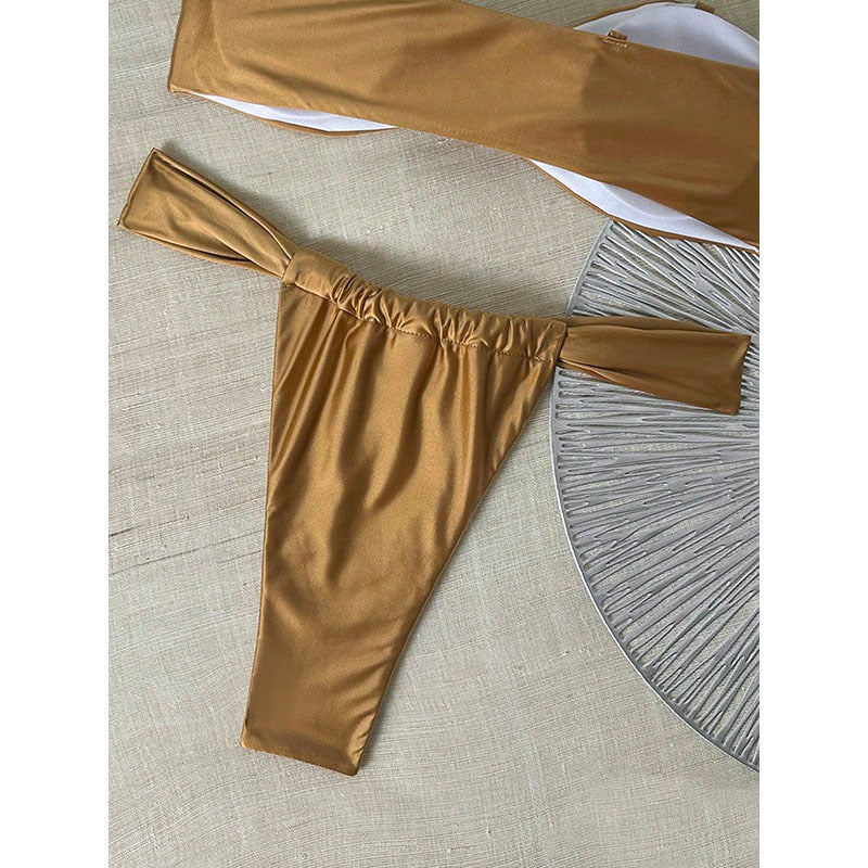 Women's Sexy Crop Top Swimwear Two-Piece Bathing Suit Beach Resort Swimsuit for Women