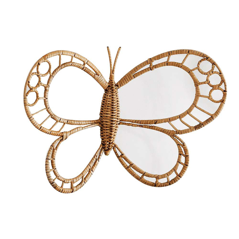 Scandinavian Style Woven Decorative Grass Butterfly Wall Hanging for Home, Hotel, Photo Props and Interior Decoration