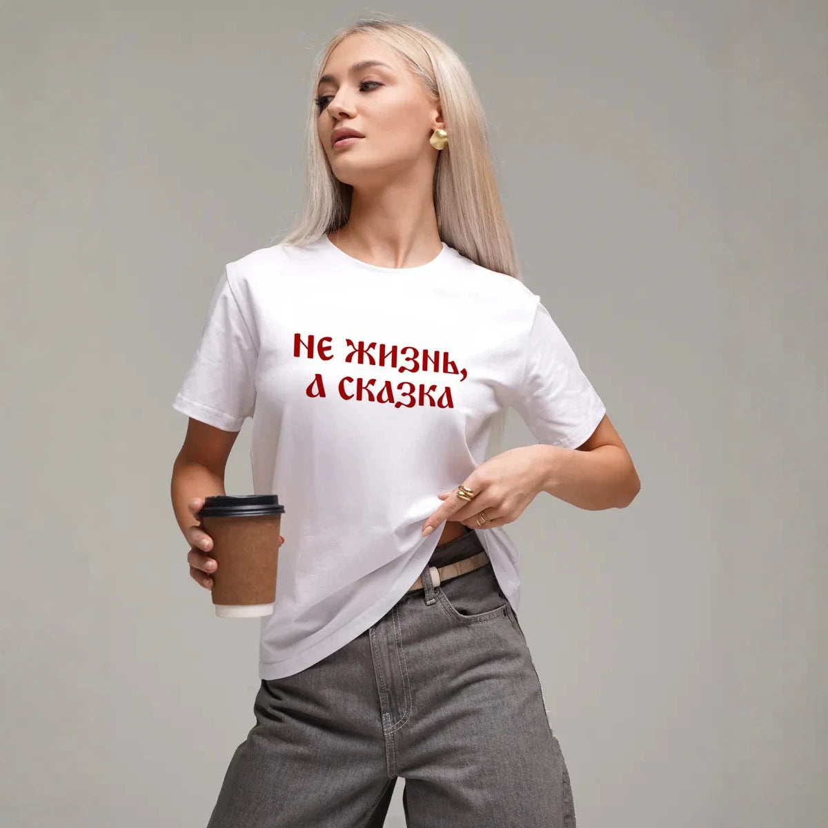 Loose short sleeved T-shirt for women