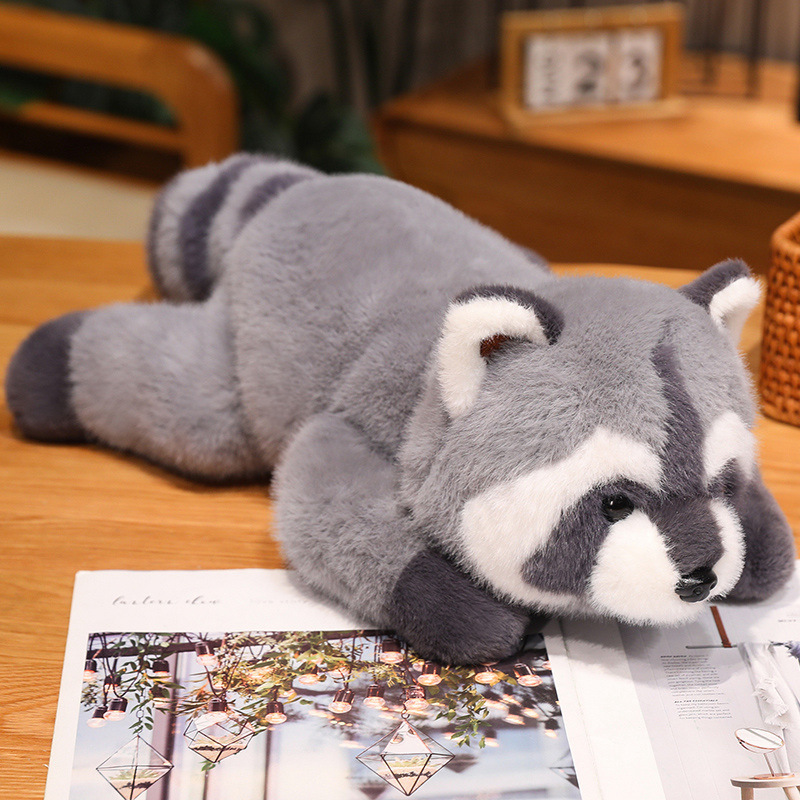 New Simulation Raccoon Plush Toy Animal Doll Small Raccoon Stuffed Animal Pillow Birthday Gift Wholesale