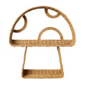 Natural Plant Vine Woven Mushroom Wall Shelf for Hotel, Guesthouse, and Showroom Decorative Floating Bracket Wall Rack