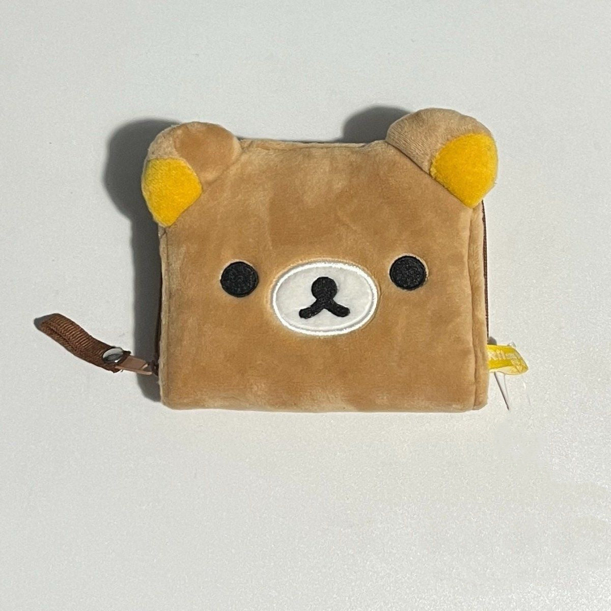 Cute Rilakkuma Plush Wallet, Kawaii Card Holder, Japanese Style Portable Cartoon Coin Purse with ID Storage, Feminine Design