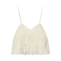 Spicy Girl Hollow Embroidered Bubble Short Top