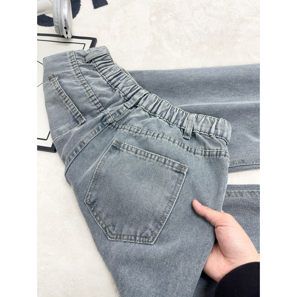 Denim Pants for Men, High-Street Vibe, Stretch Slim Fit, Tapered Straight Leg Pants