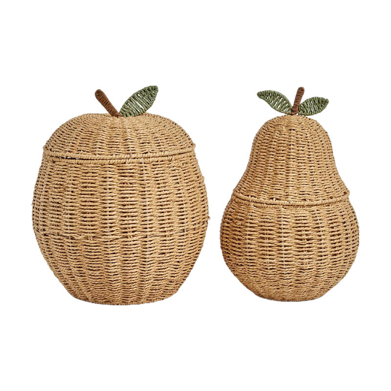 Wholesale Handmade Woven Storage Basket, Snow Pear Fruit Style, Organizer Basket, Desk Trinket Basket, Home Decor Basket