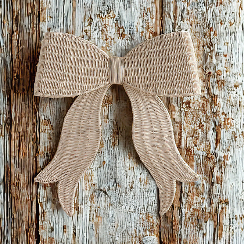Nordic Rattan Butterfly Decorative Hanging Ornament, Handmade Woven Rattan, Cute Decoration for Princess Queen Cottage