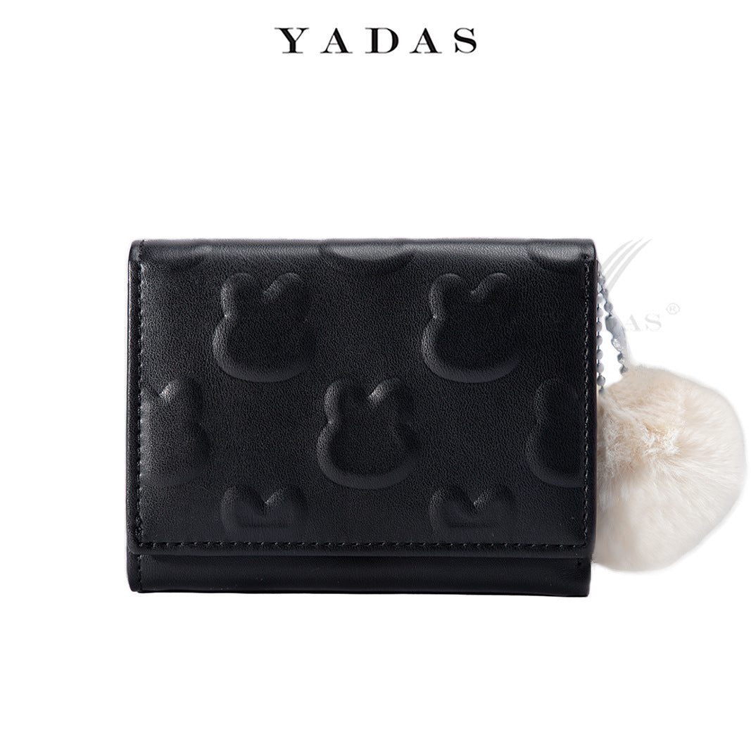 Women's Small Wallet Wholesale Rabbit Embossed PU Compact Coin Purse Wallet