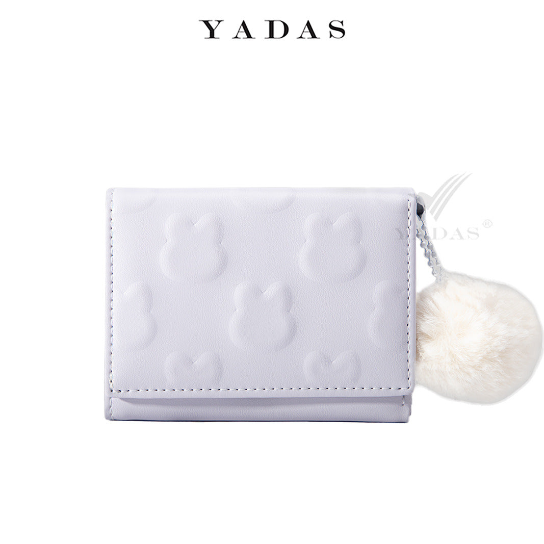 Women's Small Wallet Wholesale Rabbit Embossed PU Compact Coin Purse Wallet