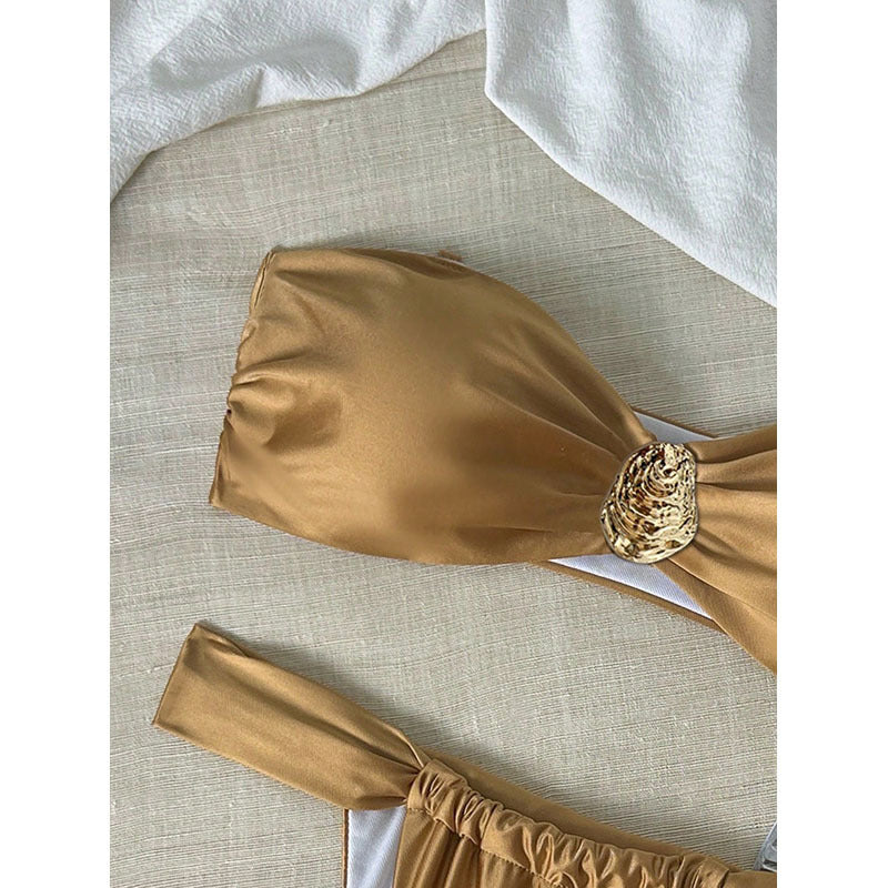 Women's Sexy Crop Top Swimwear Two-Piece Bathing Suit Beach Resort Swimsuit for Women