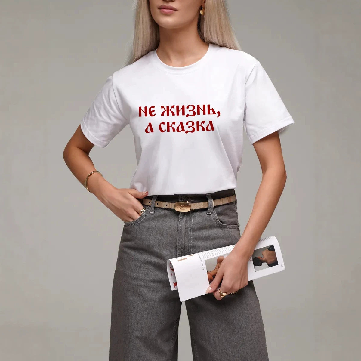 Loose short sleeved T-shirt for women