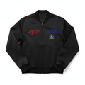 Jacket Ayiti Cheri ak ekri brode nan koulè drapo nasyonal