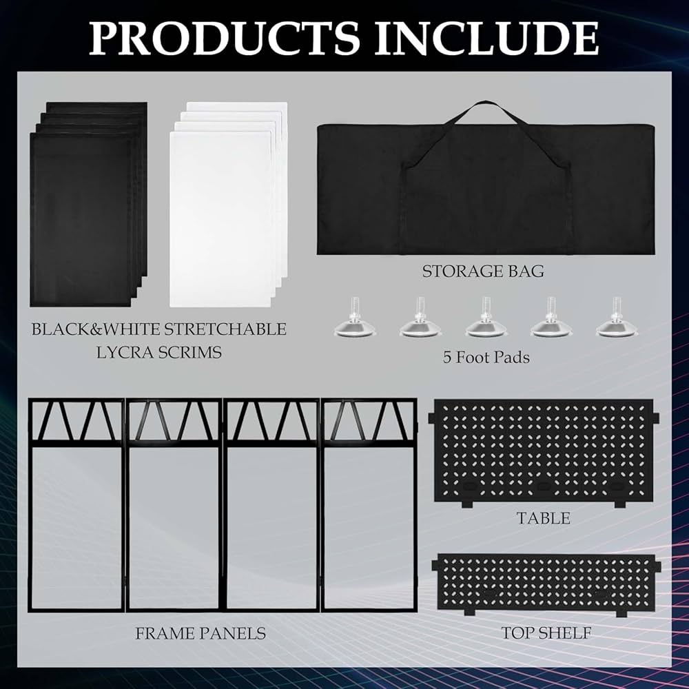 Portable DJ Booth Facade Stand