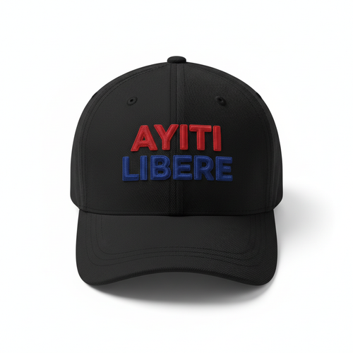 Cap Ayiti Libere ak ekri brode nan koulè drapo nasyonal
