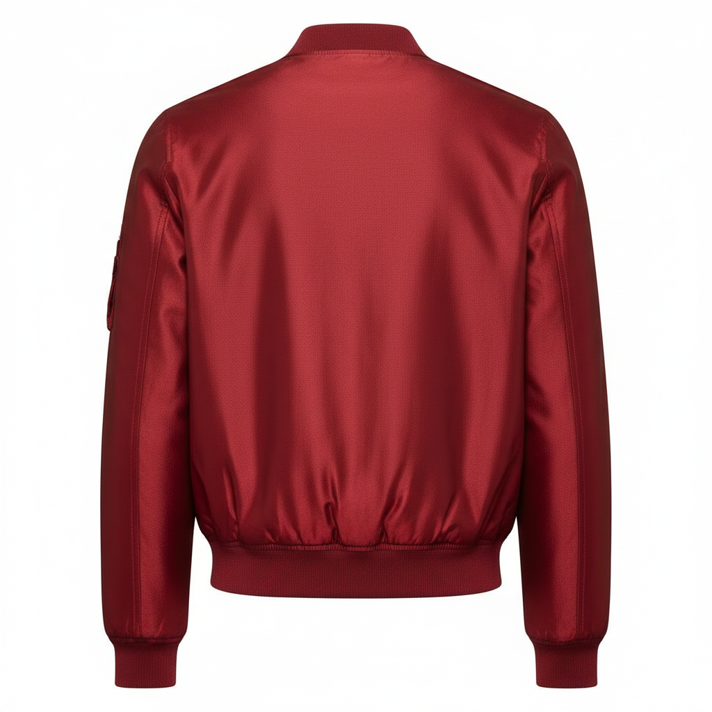 The Best Red Bomber Jacket - Back View